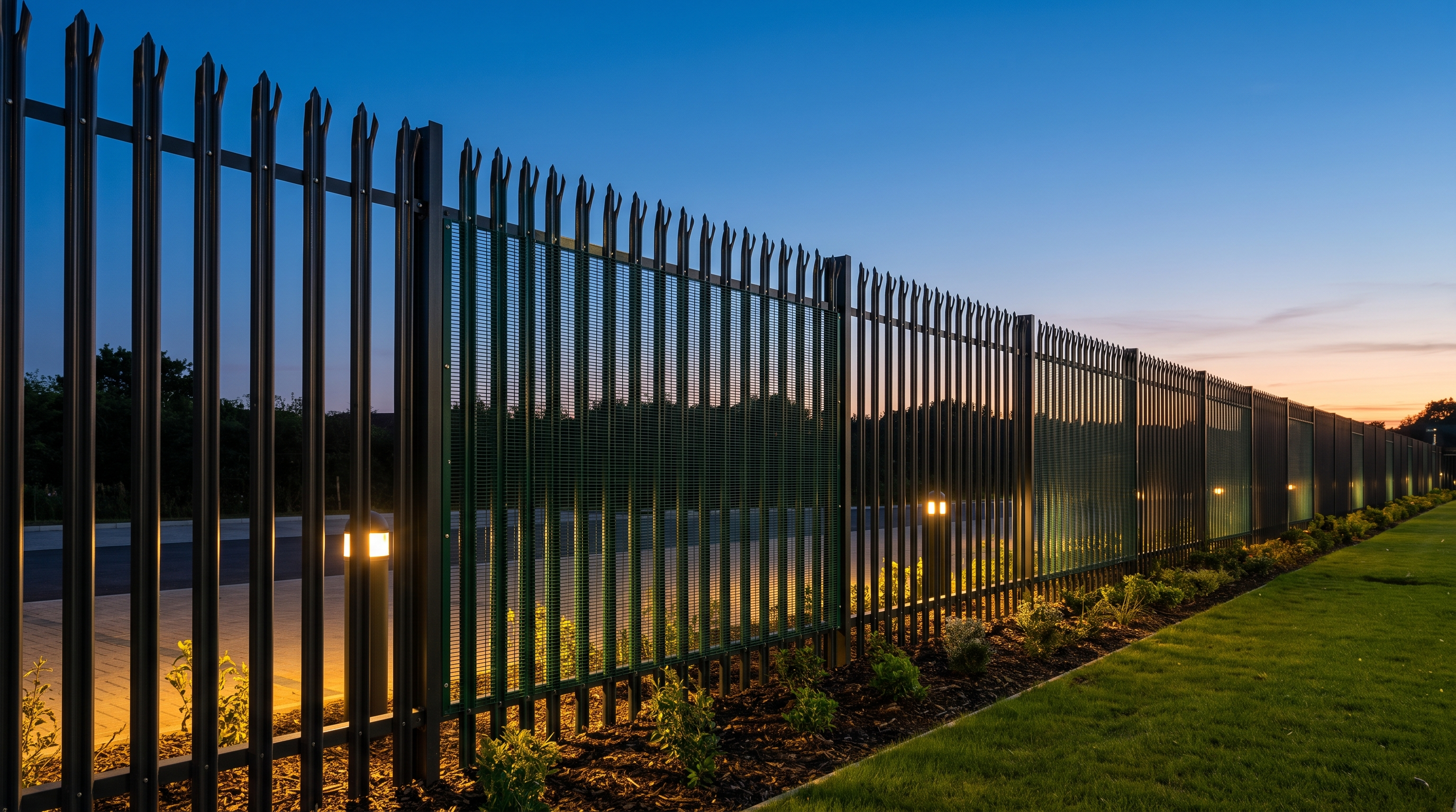 Light on the Stevenage, Hertfordshire fence